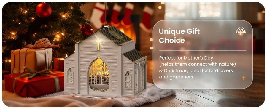 🔥Last Day 49% OFF-✝️Church-Shaped Metal Solar Bird Feeder(✨Same as in the video)