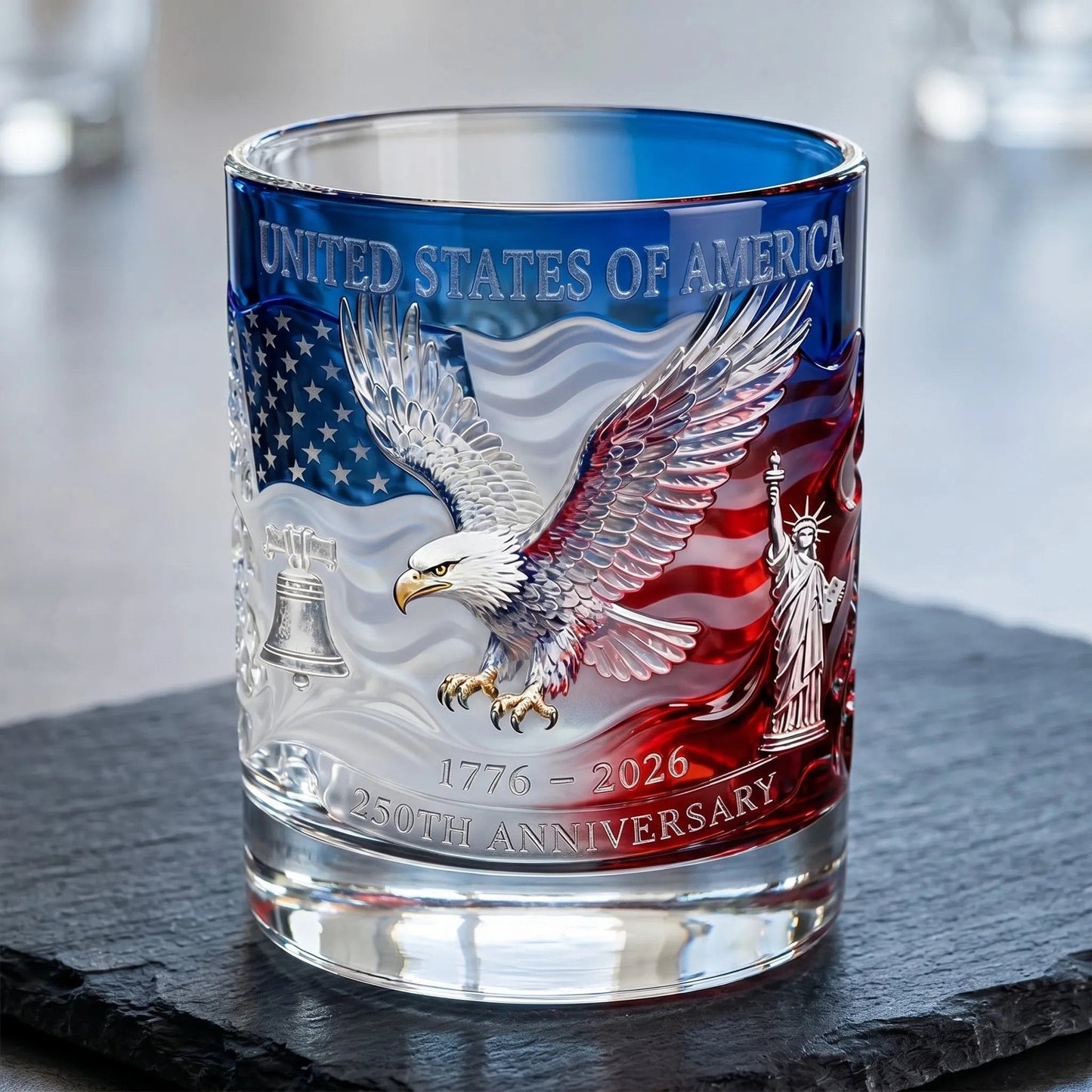 USA 250th Anniversary Commemorative Glass – 1776-2026 Heritage Edition