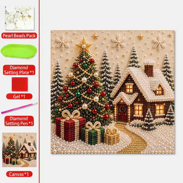 ππ
Premium 3D Pearl Christmas Wall Art Kit