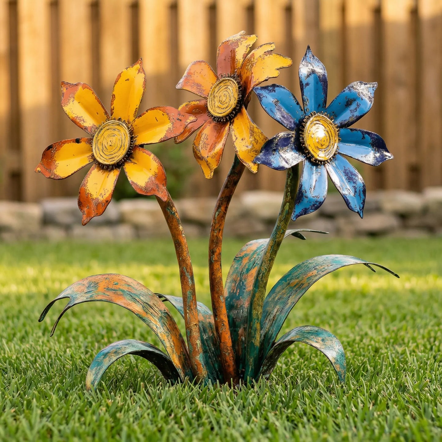 🌼2026 Mother's Day Gifts 50% Off--💖🎁Handcrafted Rustic Metal Flower Garden Stakes