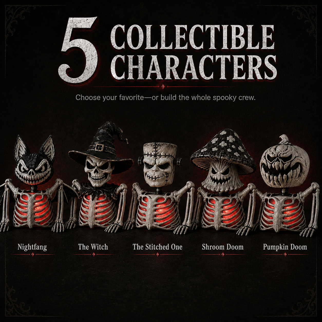 The Spooky Crew™ Light-Up Skeleton Collection
