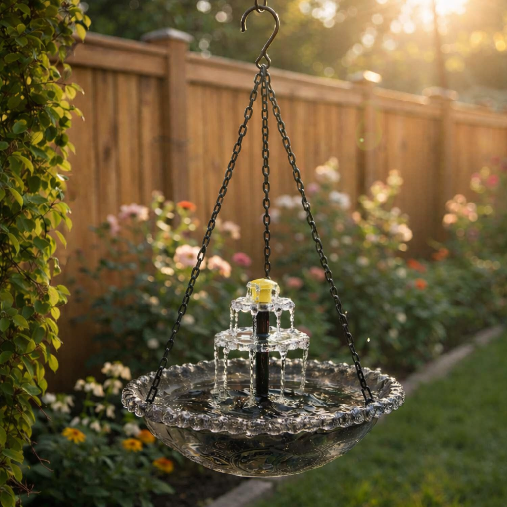 ✨2026 Spring special offer🐦Solar Cascade Hanging Bird Bath Fountain
