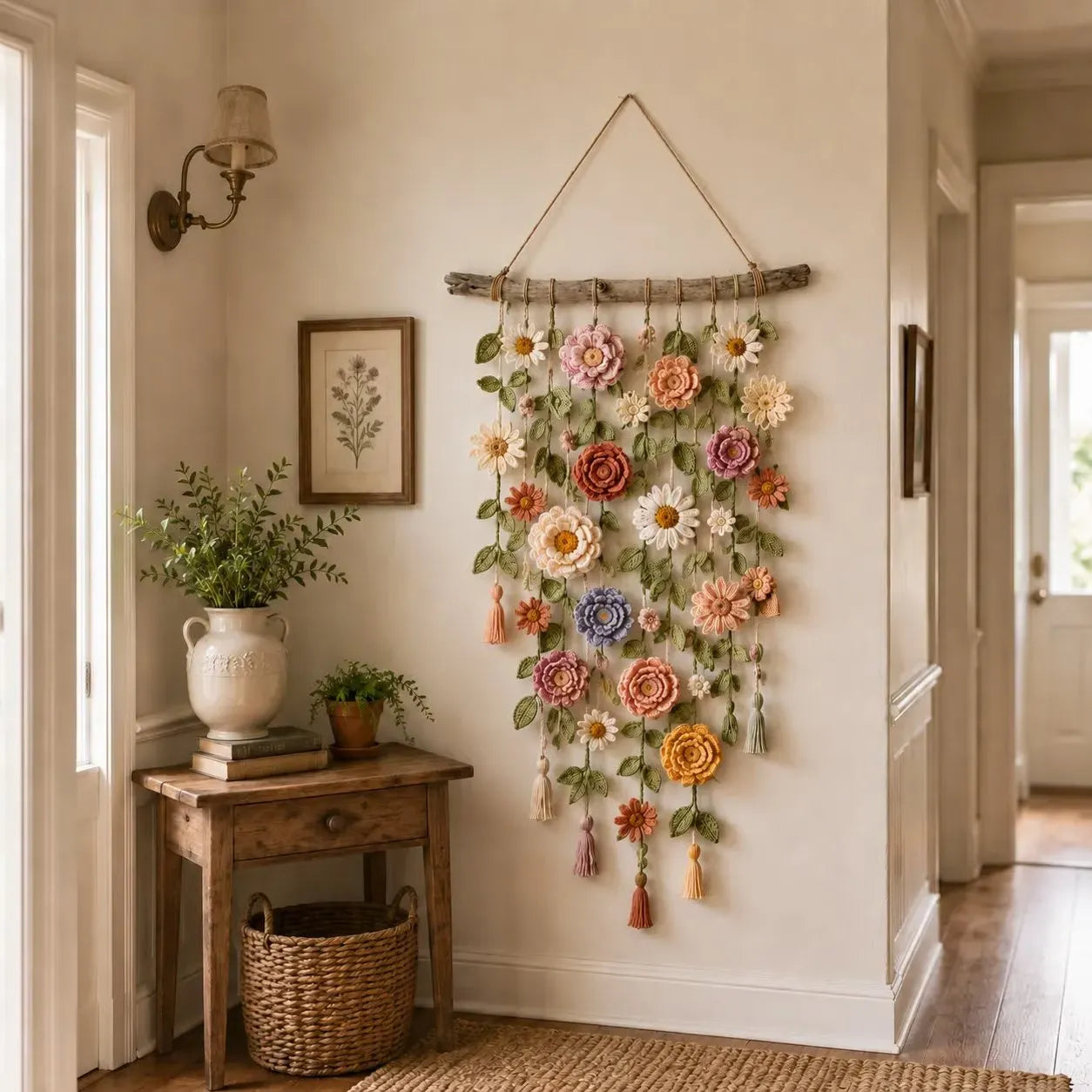 🌸🧶 Ready to Turn Your Wall Into a Cozy Crochet Flower Garden?