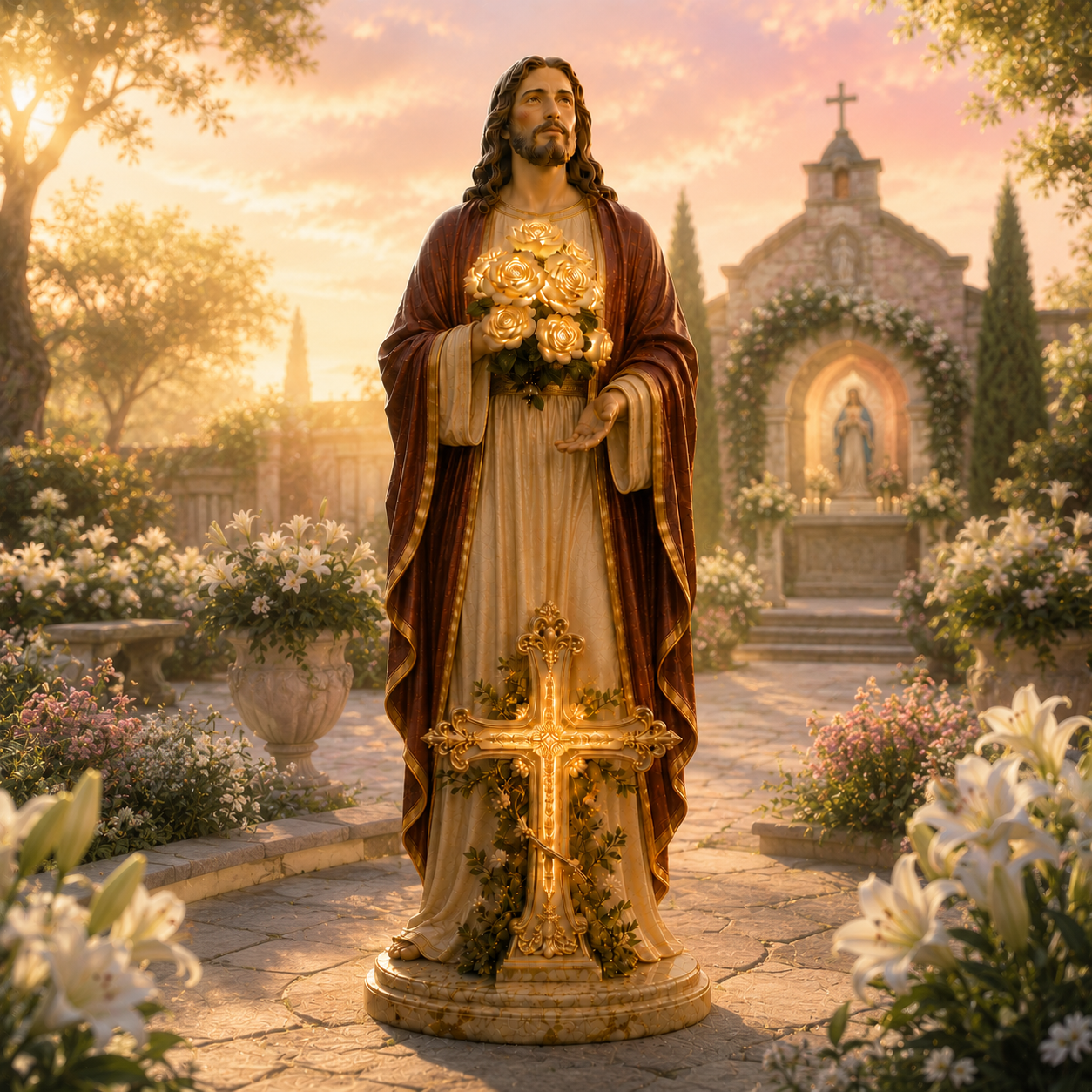 π Blessed Light of Jesus Garden Sculpture