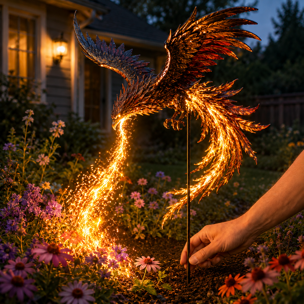 2027 Fellime® Solar Powered Phoenix Fire Garden Light