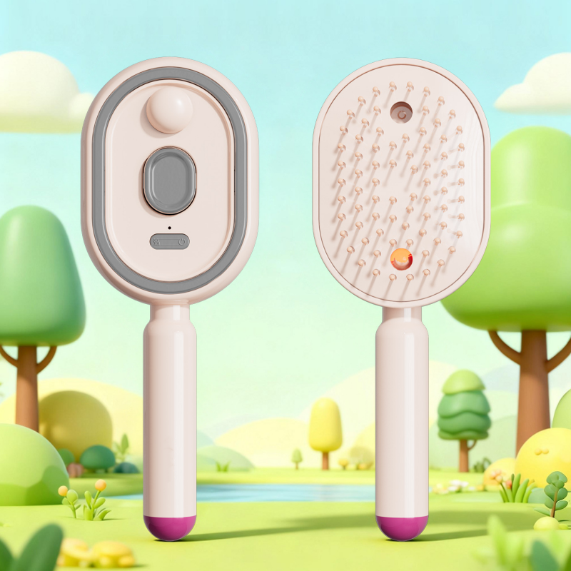 💆 ✨ 3-in-1 Electric Spray & Massage Hair Brush