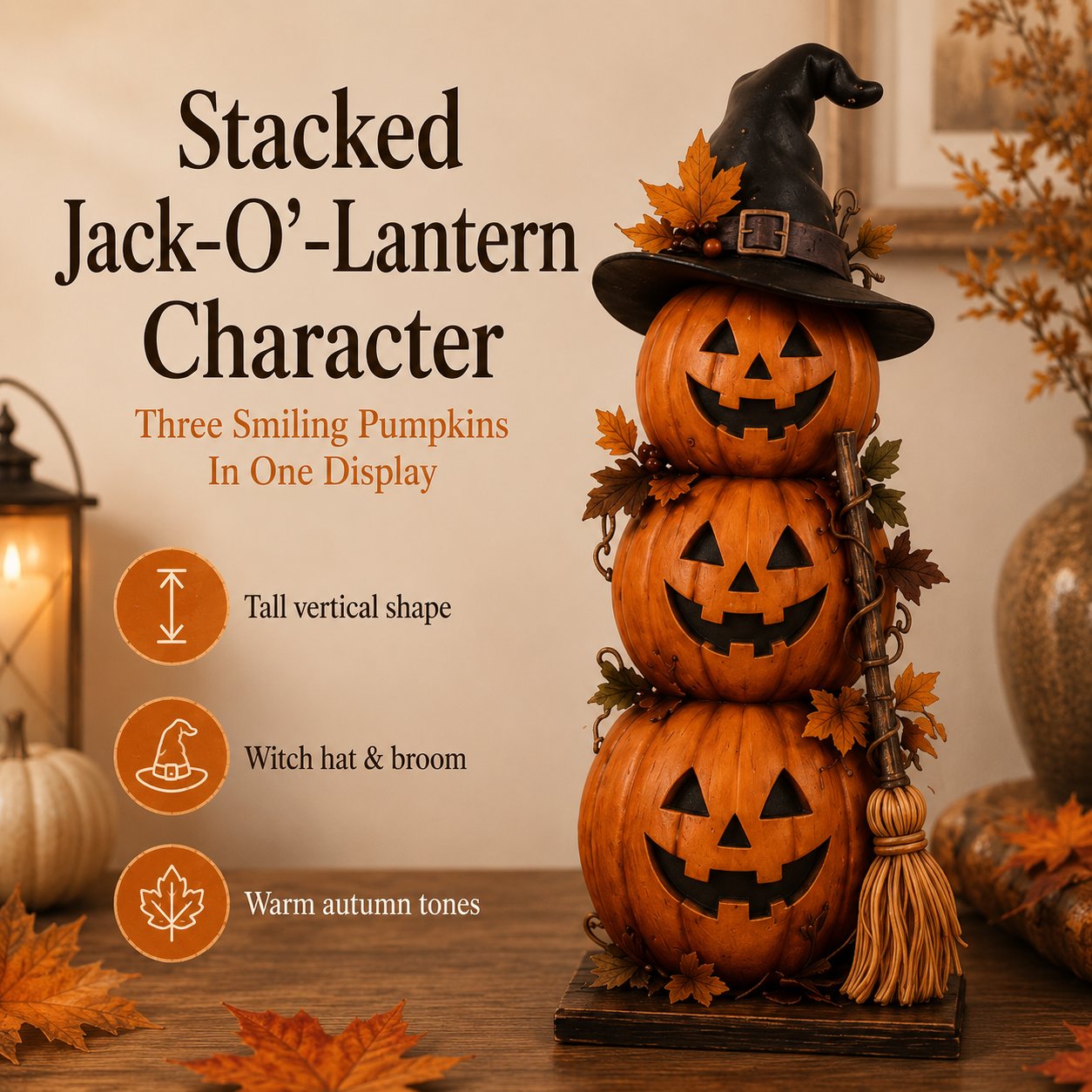 🧙🖤Lighted Halloween Haunted House & Character Figurine Collection