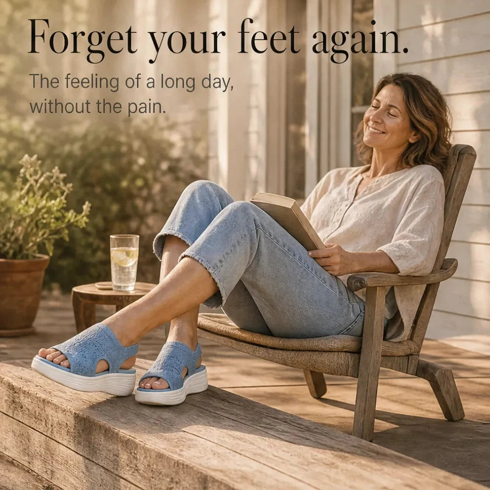 Loomhe– Knit Platform Comfort Sandals for Women