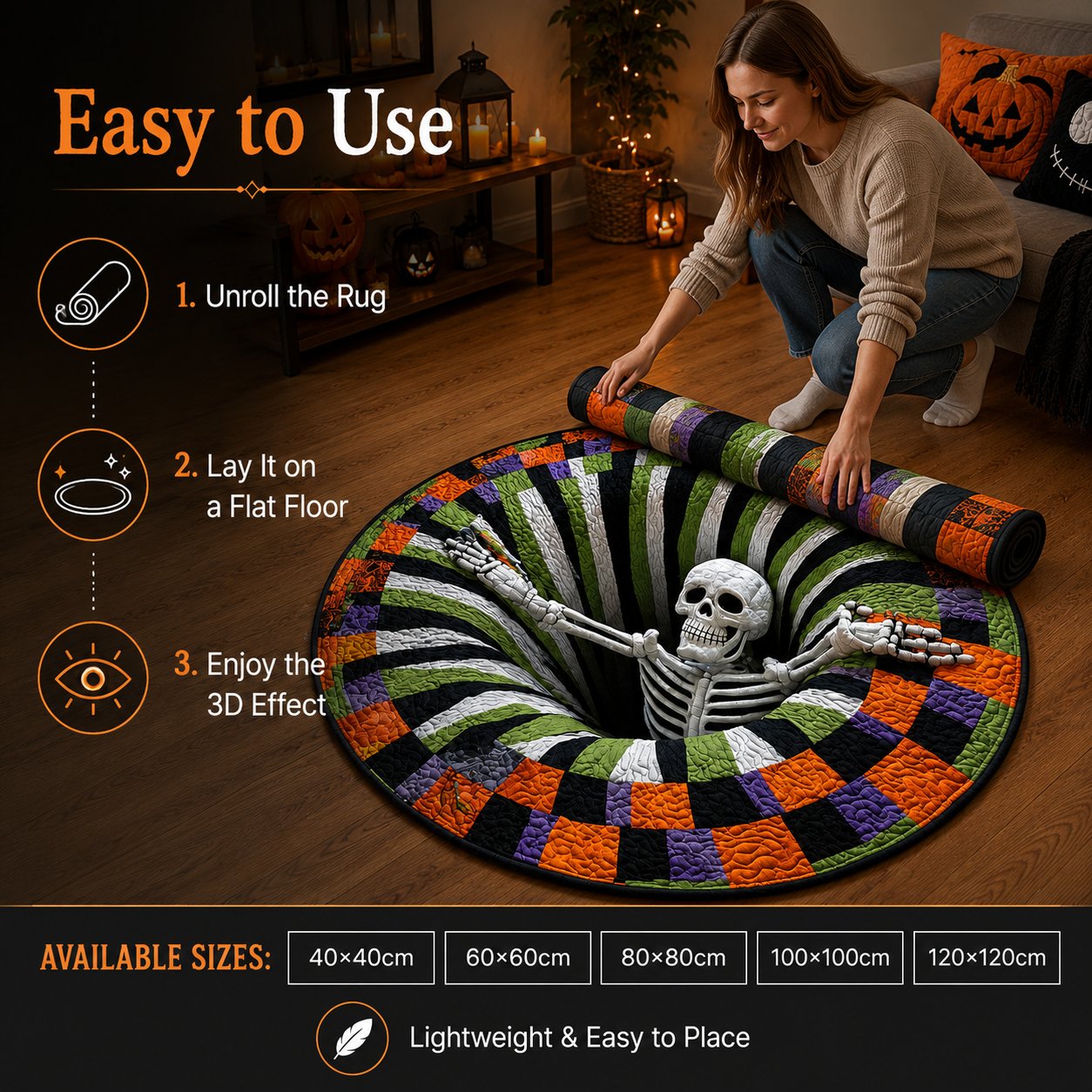 💀 Step Into the Scare — Turn Your Floor into a 3D Halloween Trap! 🎃