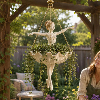 🌿Ballet Dancer Hanging Planter – Graceful Artistry, Living Greenery 🩰🌿