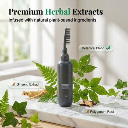 🌿 Plant-Based Comb-In Hair Dye – Easy, Gray Coverage, Nourishing Formula ✨