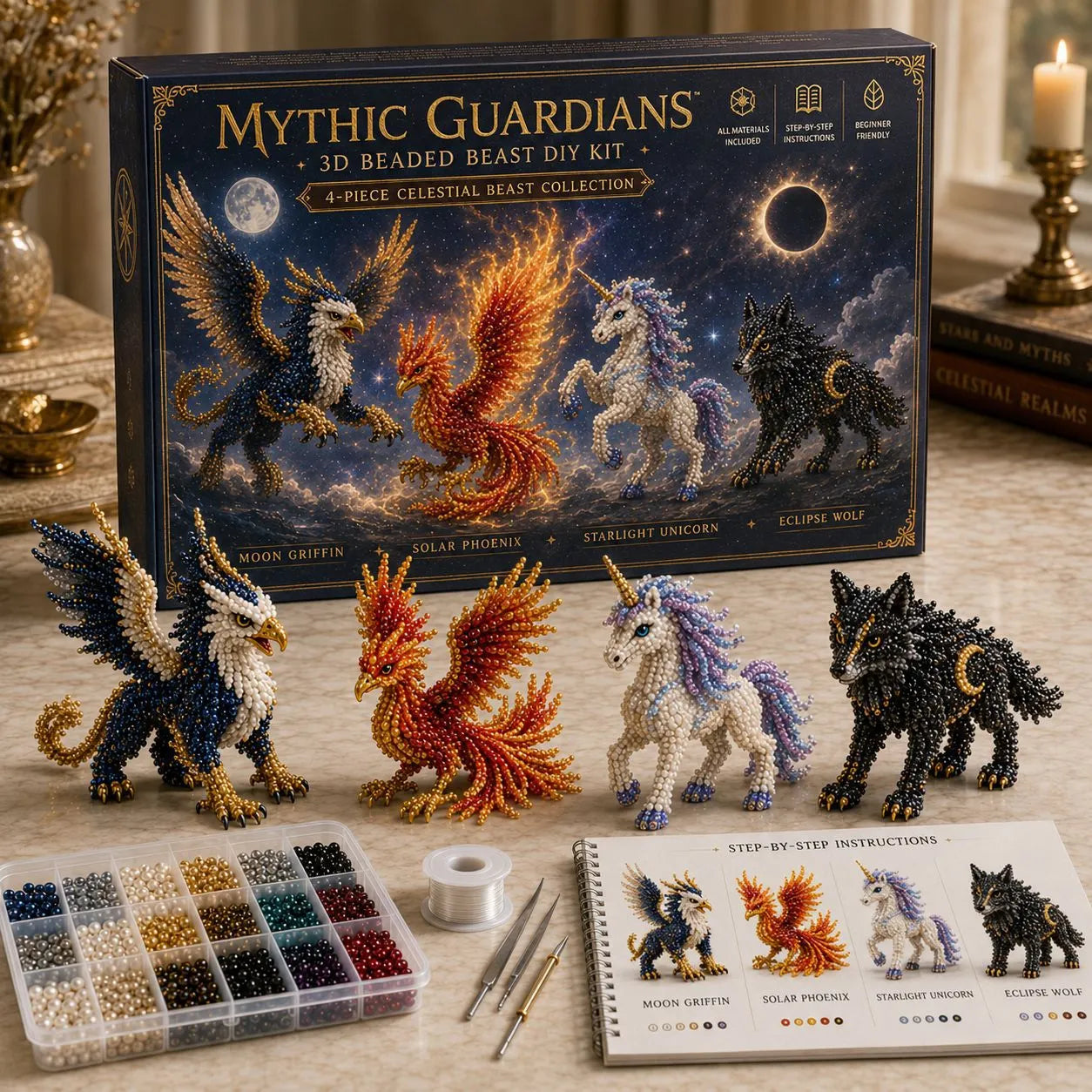 Enchanted 3D Beaded Animal DIY Family Craft Kit