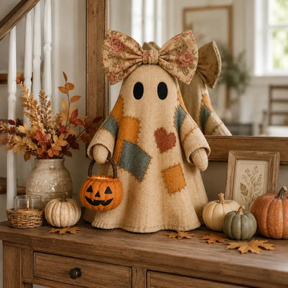 🎃Lighted Vintage Patchwork Ghost