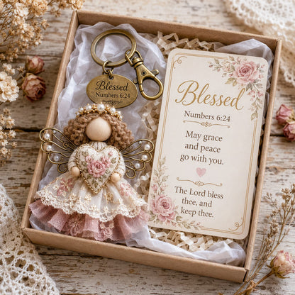 🔥⏳ Last Day 49% OFF – 🪽Inspirational Scripture Keychain Gift Set | Faith Charm, Verse Card & Gift Box