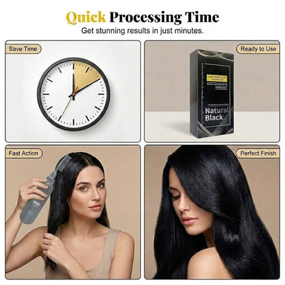 🌿 Plant-Based Comb-In Hair Dye – Easy, Gray Coverage, Nourishing Formula ✨