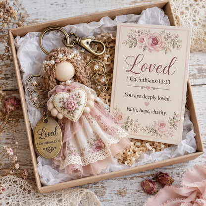 🔥⏳ Last Day 49% OFF – 🪽Inspirational Scripture Keychain Gift Set | Faith Charm, Verse Card & Gift Box