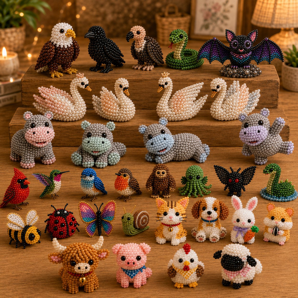 🧵✨ Petite 3D Beaded Animal Craft Kit