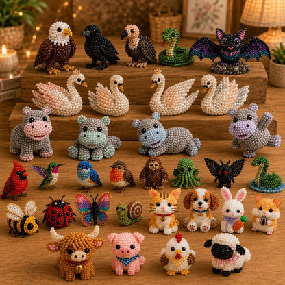 🧵✨ Petite 3D Beaded Animal Craft Kit