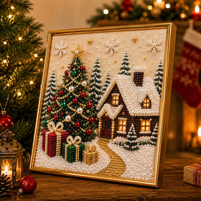 🎄🎅 Premium 3D Pearl Christmas Wall Art Kit