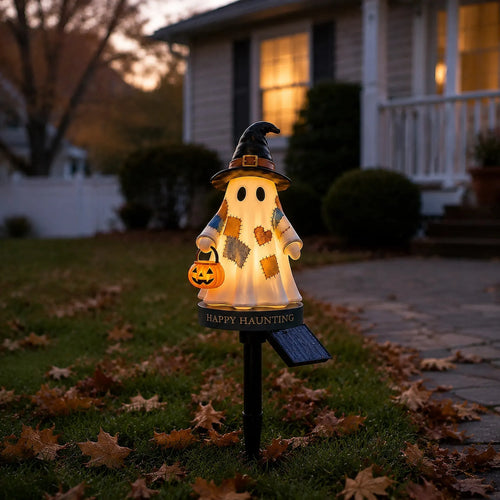 👻 Solar Halloween Ghost Garden Stake