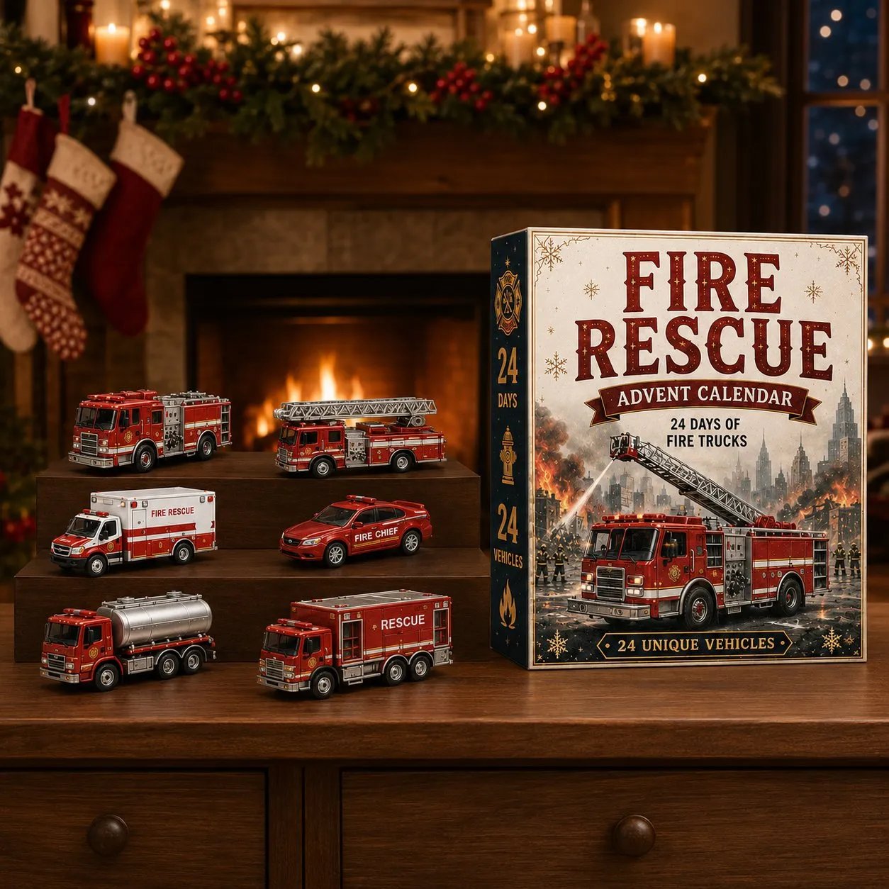 🚒Build the Fleet Collection 24-Day Vehicle Advent Calendar Series | ✨A New Adventure Every Morning