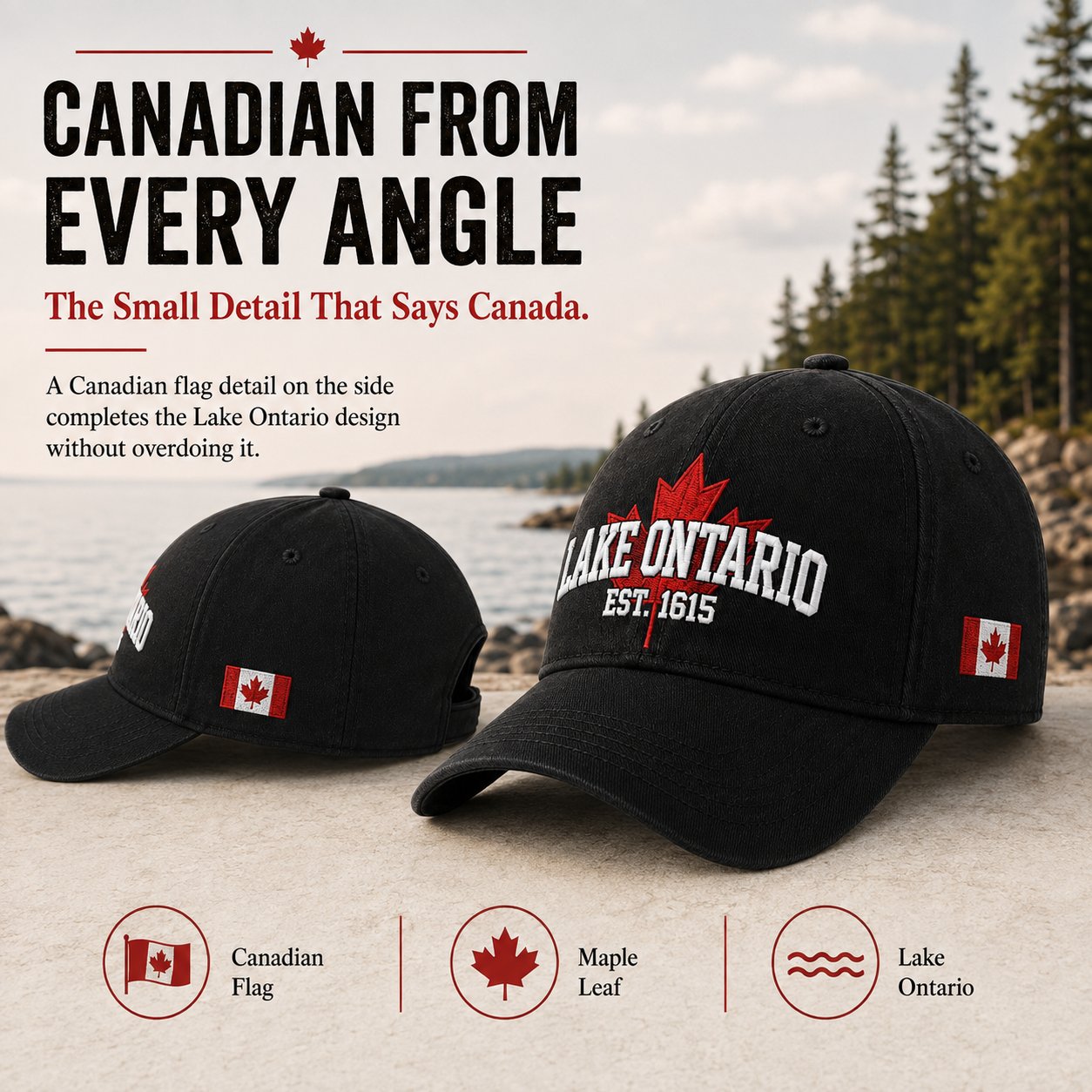 ❤️Lake Ontario Forever – 2027 fellime®Heritage Embroidered Cap🍁
