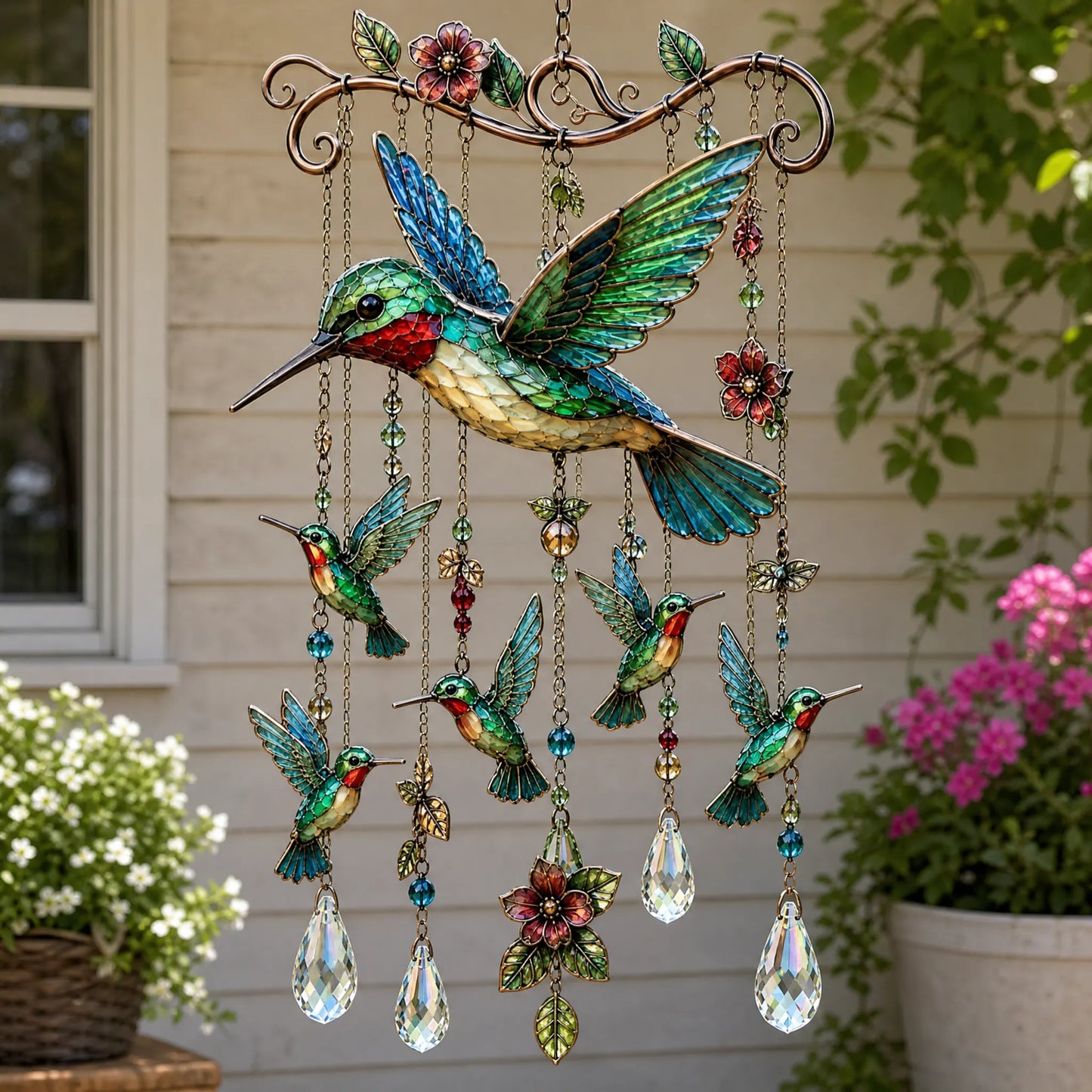 🔥 Last Day 50% OFF 🐦 Graceful Hummingbird Wind Chime 🎐 Add Beauty to Every Breeze