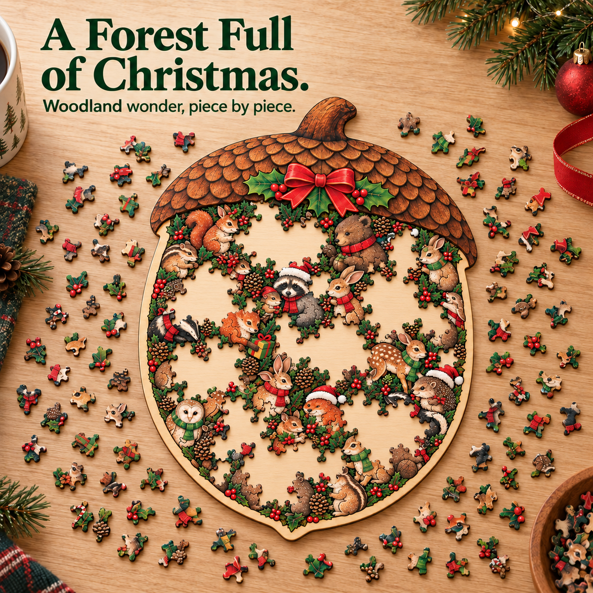 🎄🧩Christmas Keepsake Wooden Puzzles — Holiday Magic, Piece by Piece