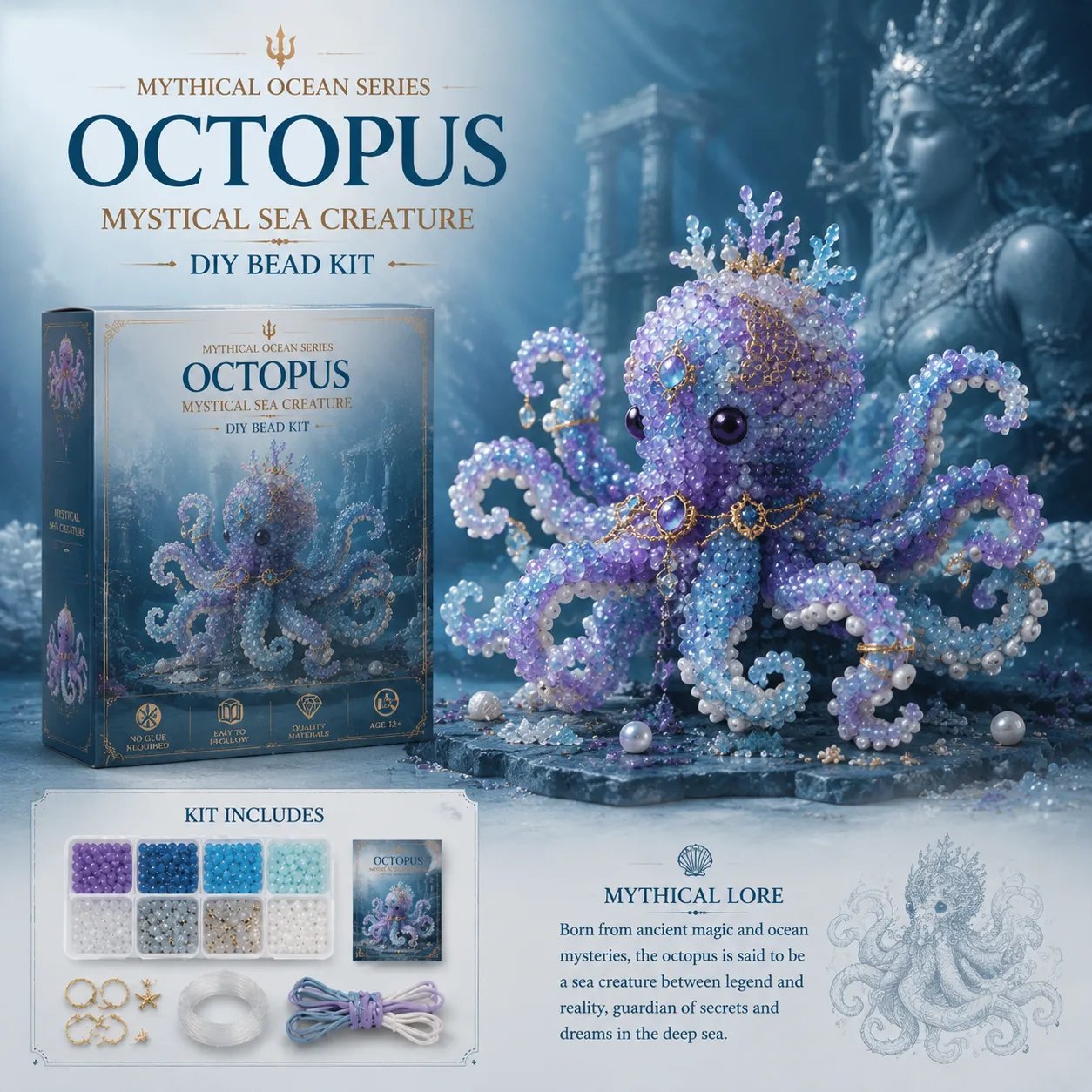 🔥Last Day: BUY 3 GET 1 FREE🌊 Mythical Ocean DIY Bead Kit