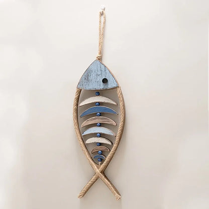 🐟✨ Lighted Coastal Rope Fish Wall Hanging