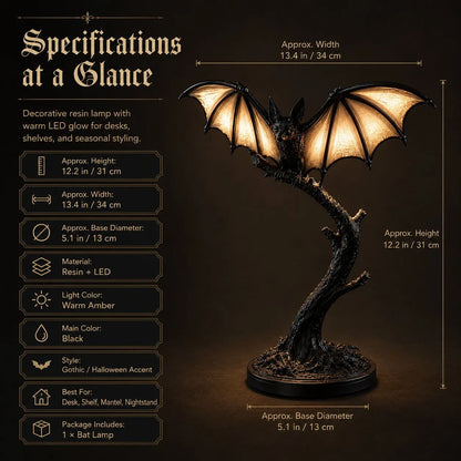 Glowing Bat Desk Lamp