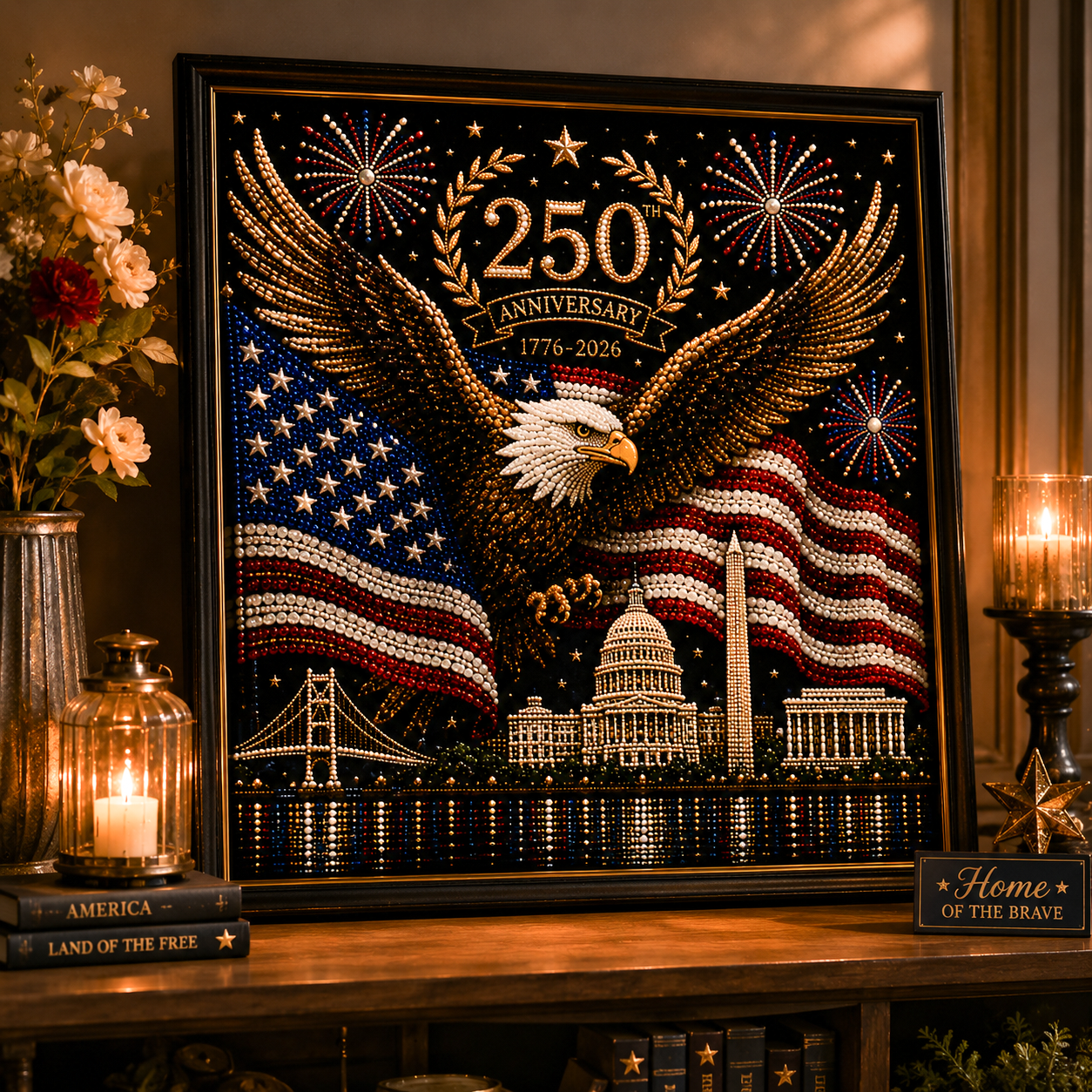 America 250th Anniversary Pearl Art Kit – Stars & Stripes Skyline Limited Edition