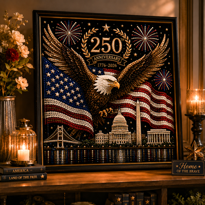 America 250th Anniversary Pearl Art Kit – Stars & Stripes Skyline Limited Edition