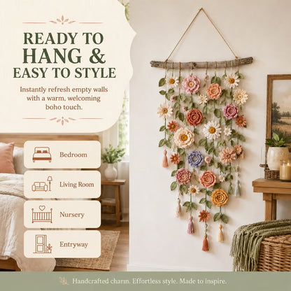 🌸🧶 Ready to Turn Your Wall Into a Cozy Crochet Flower Garden?