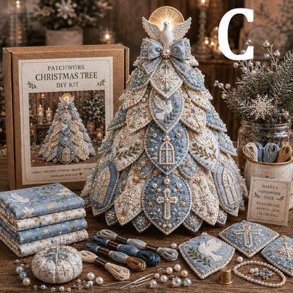 ✝️ Religious-Themed Beaded & Quilted Christmas Tree DIY Kit