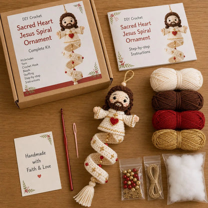 🔥 LAST DAY: 50% OFF – ✨ DIY crochet kit for a spiral Madonna pendant – create your own heavenly keepsake 🙏🧶