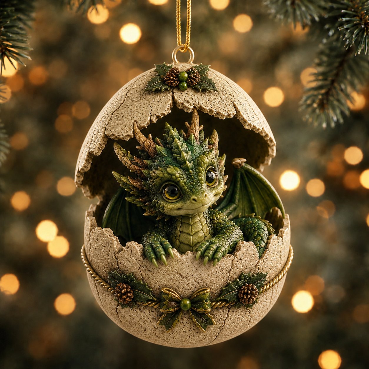 🐉 Hatch a Little Christmas Magic-Dragon Egg Christmas Ornament