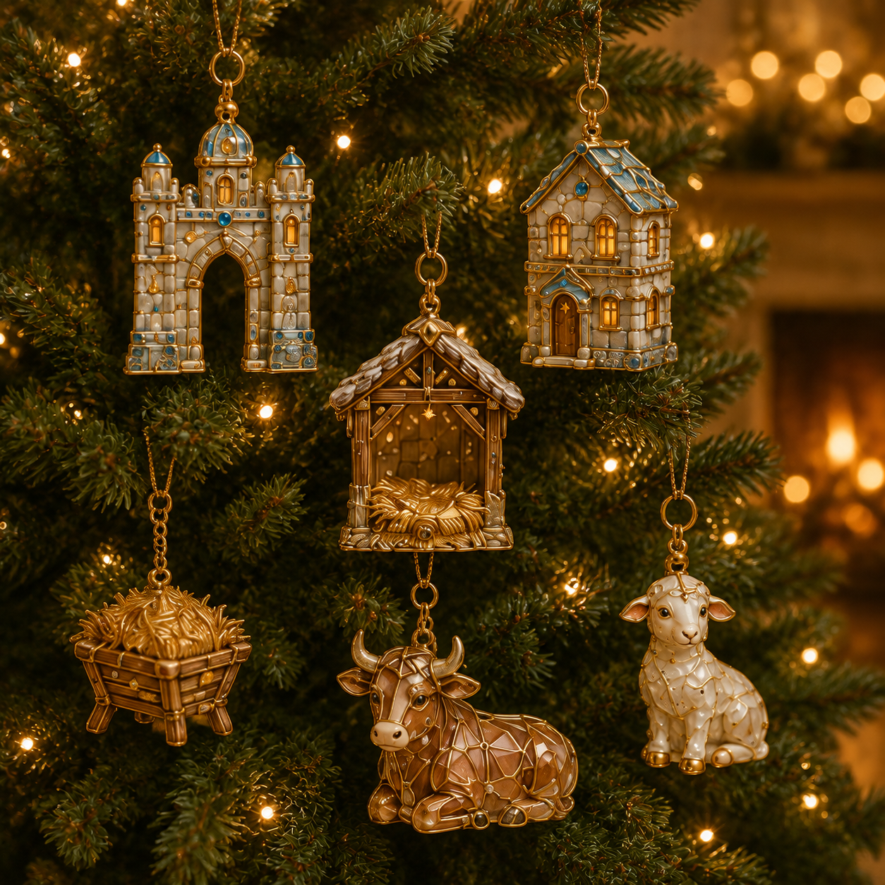 2027 Fellime®Nativity Story Advent Calendar – 24-Day Christmas Countdown Ornament Set
