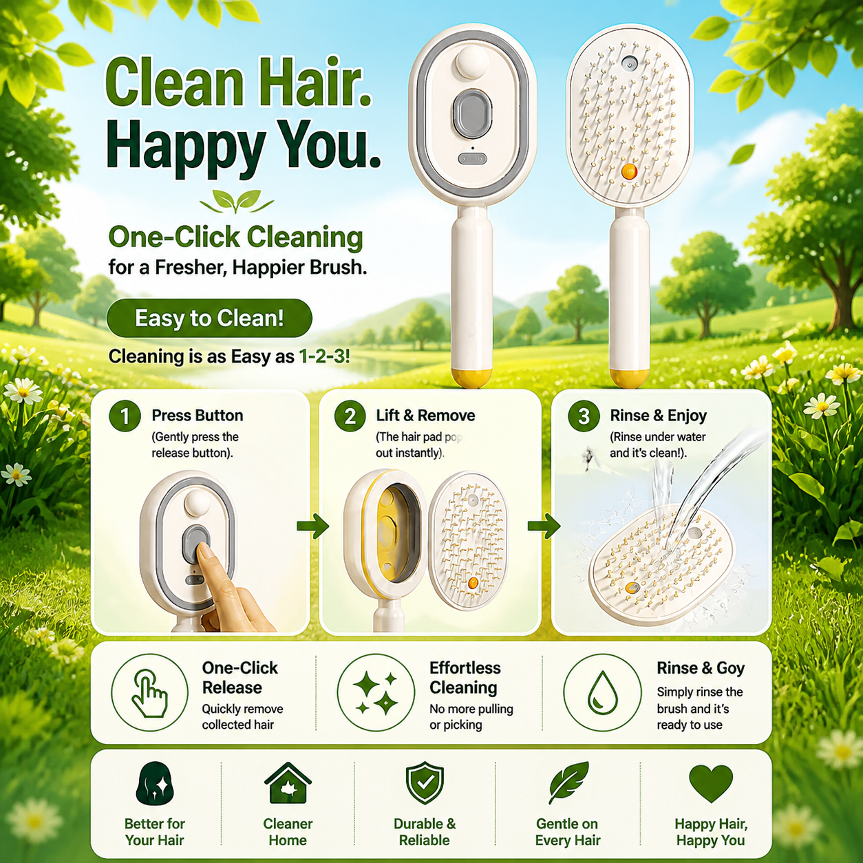 Moisture Spray Hair Massage Comb