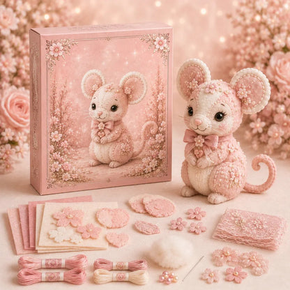 💗Pink Woodland Friends DIY Felt Sewing Kit – Make Your Own Cute Animal