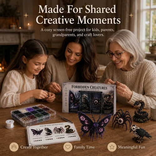 Enchanted 3D Beaded Animal DIY Family Craft Kit