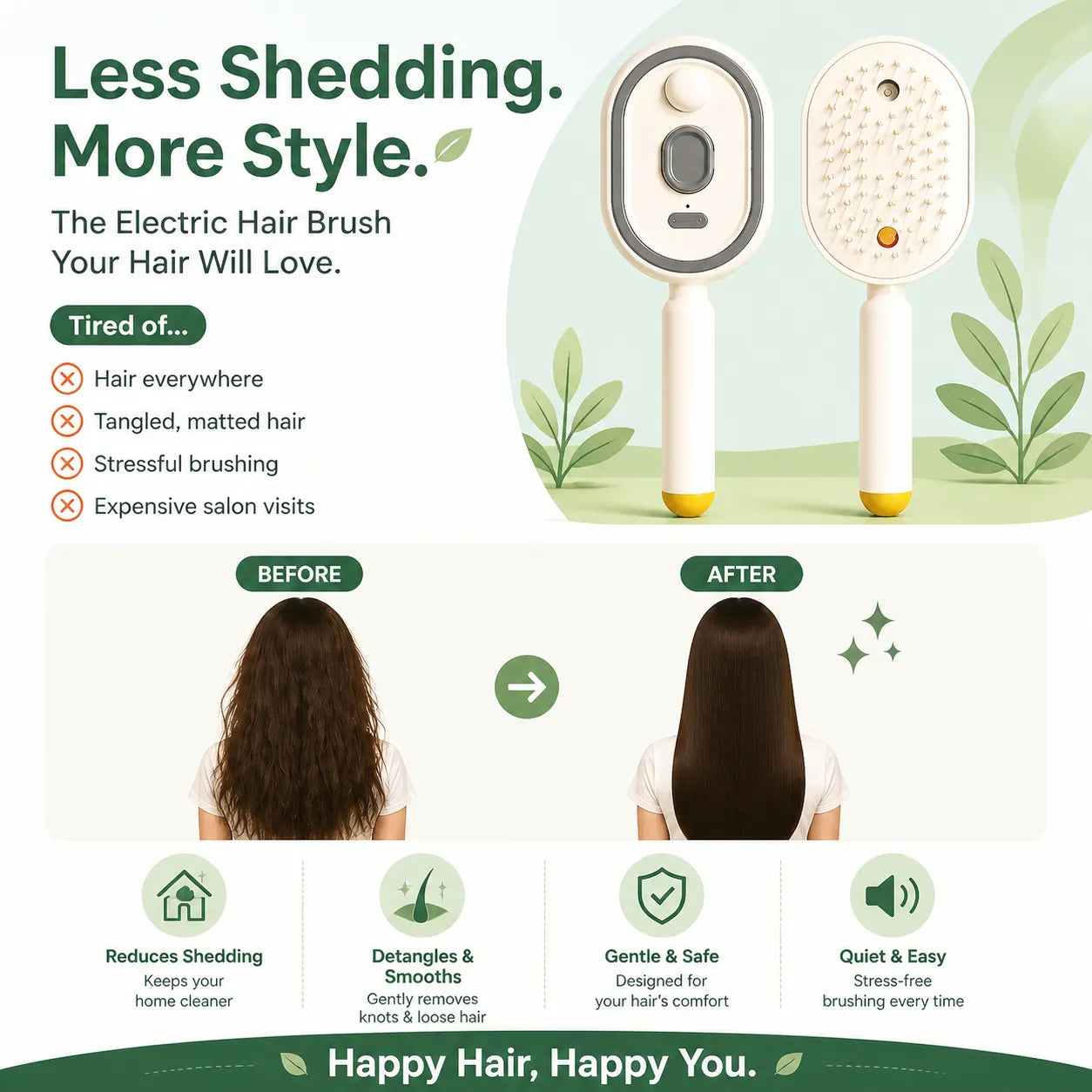 Moisture Spray Hair Massage Comb