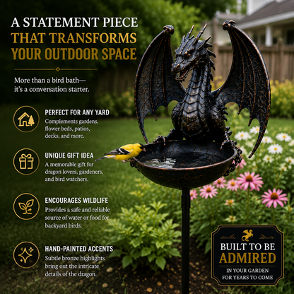 Dragon Bird Bath & Feeder