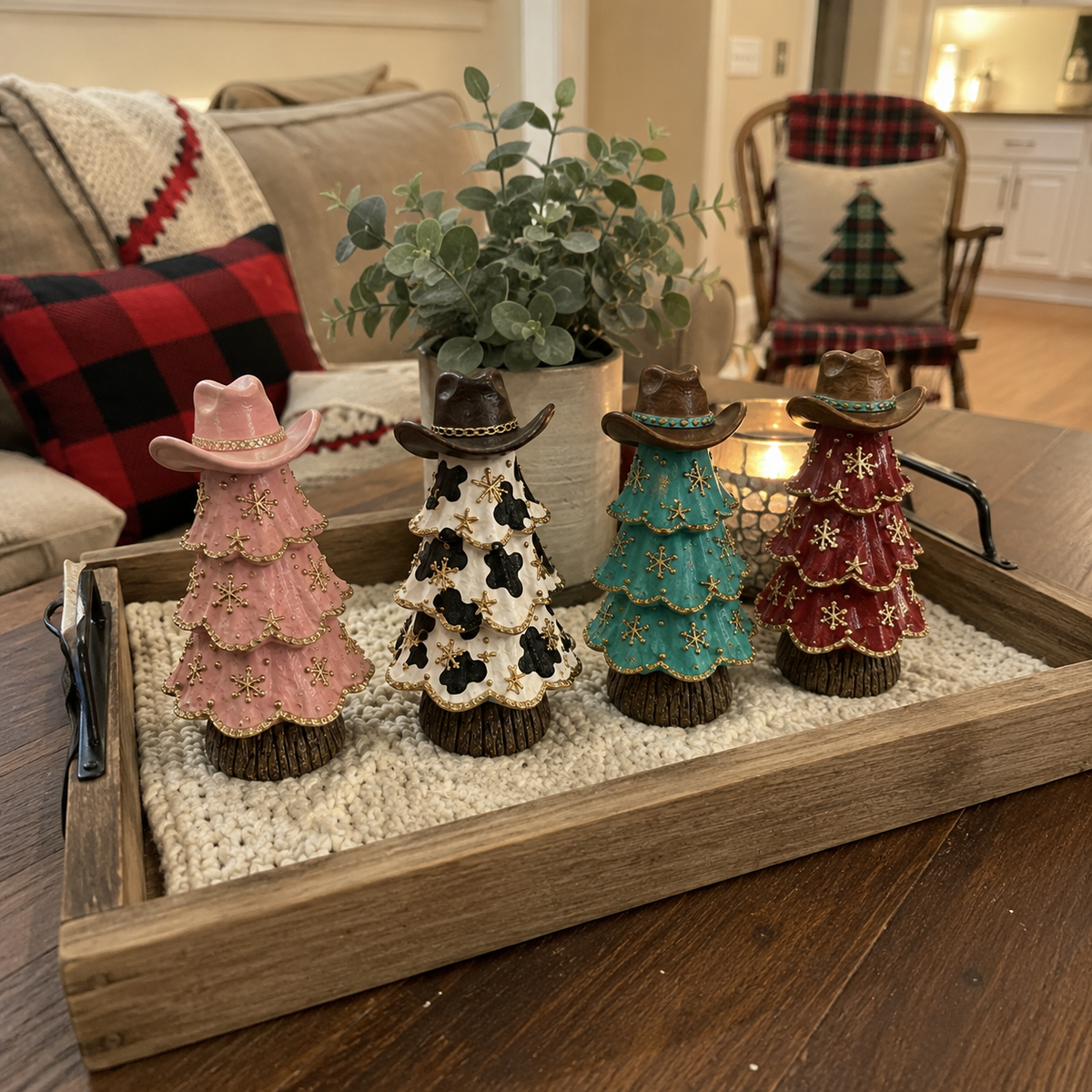 Western Cowboy Christmas Tree Figurines