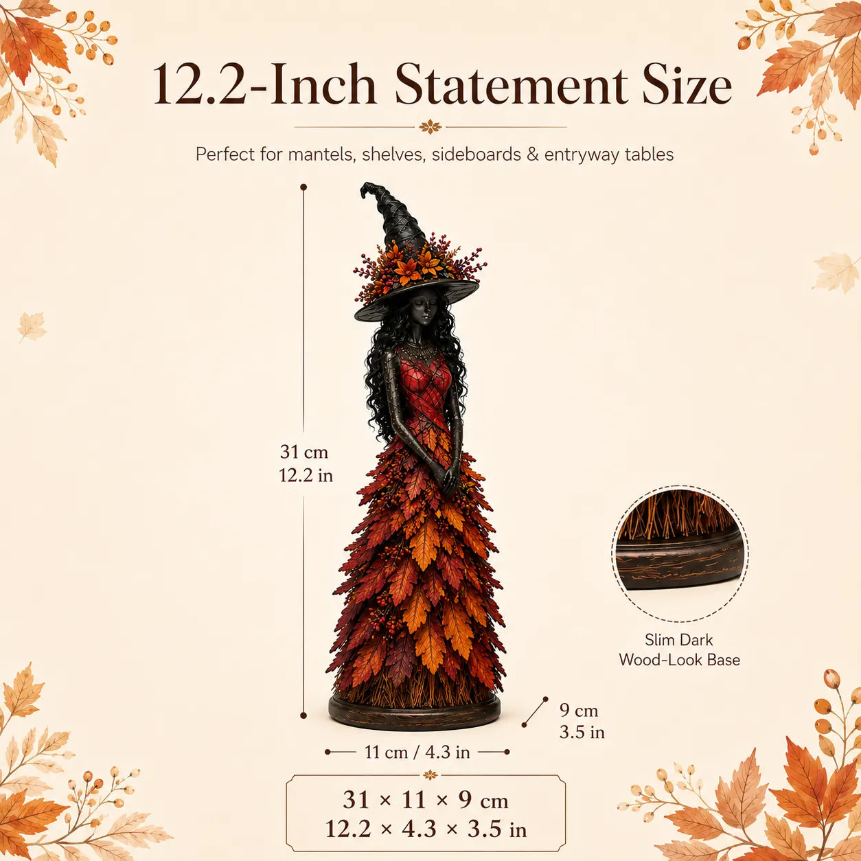💥🧙Enchanted Autumn Witch Figurine
