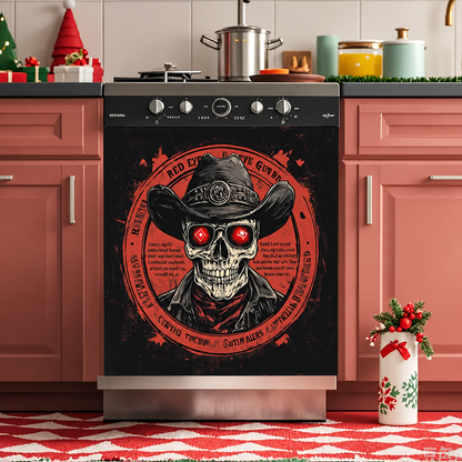 Reusable Halloween-Themed Magnetic Dishwasher Cover – Kitchen Decor for a Spooky Atmosphere