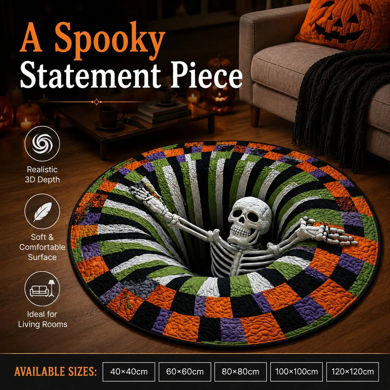 💀 Step Into the Scare — Turn Your Floor into a 3D Halloween Trap! 🎃