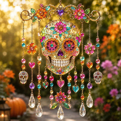 👻🎃 Halloween-Themed Crystal Wind Chime – Bring Spooky Magic to Your Garde