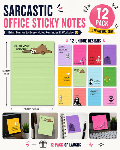 💼😂 12 Funny Sticky Notes for the Office – Because Every Desk Needs a Little Attitude