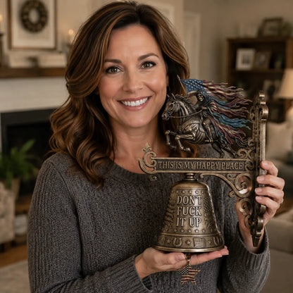"This Is My Happy Place Don't Fcuk It Up" – USA 250th Anniversary Patriotic Rider Wall Bell